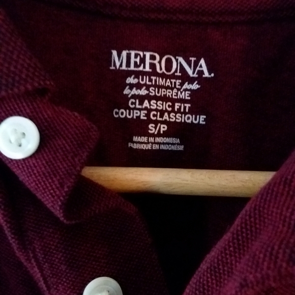 🛍 Mens red polo shirt - Picture 2 of 3